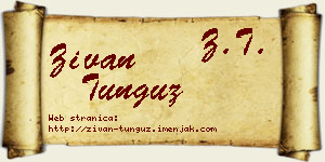 Živan Tunguz vizit kartica
